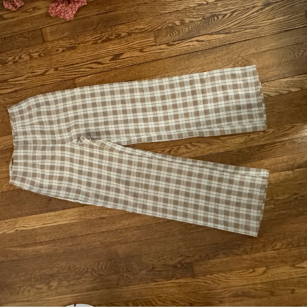 NWOT checkered pants flared leg